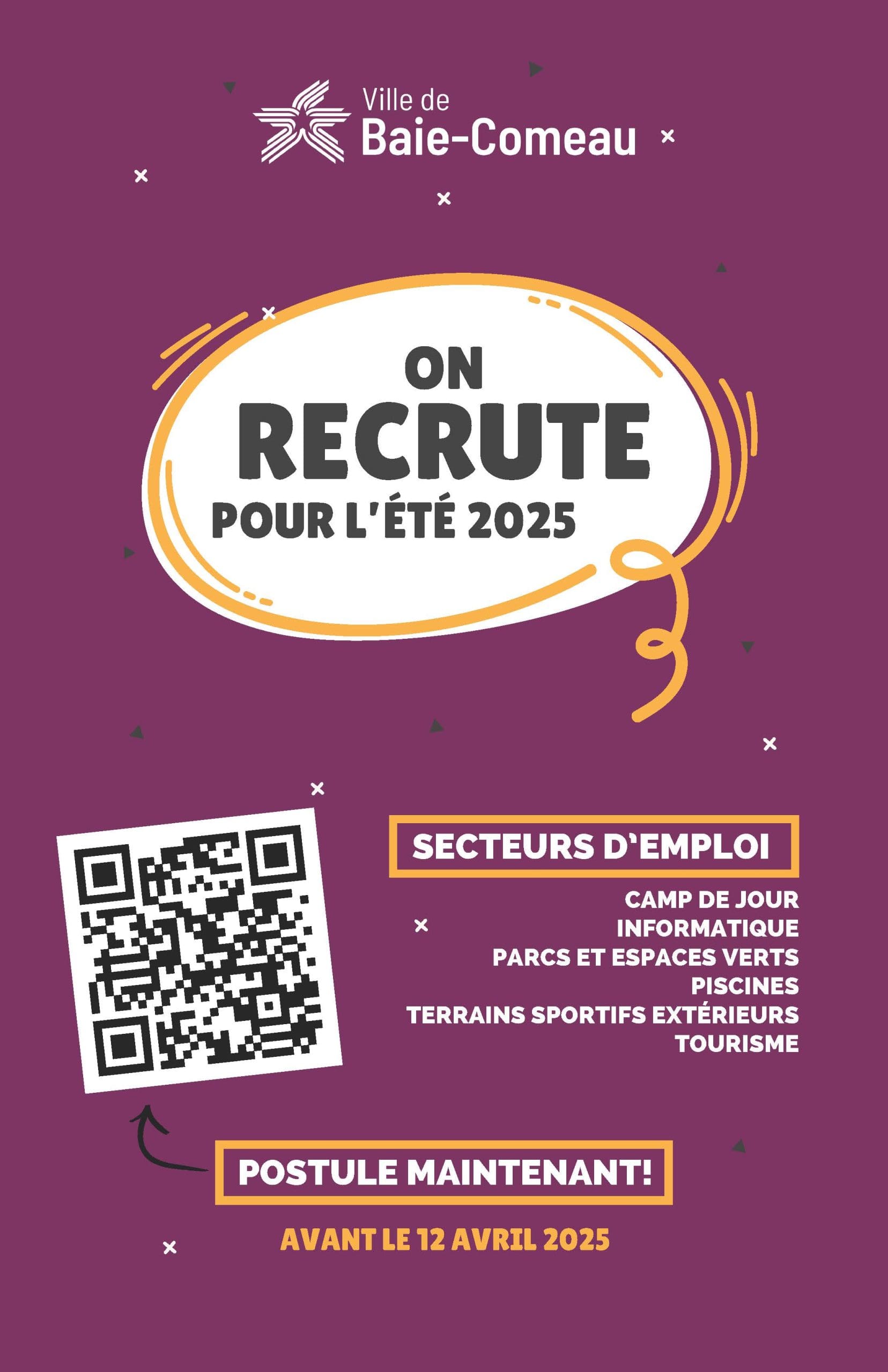 Emploi d’été à la Ville de Baie-Comeau