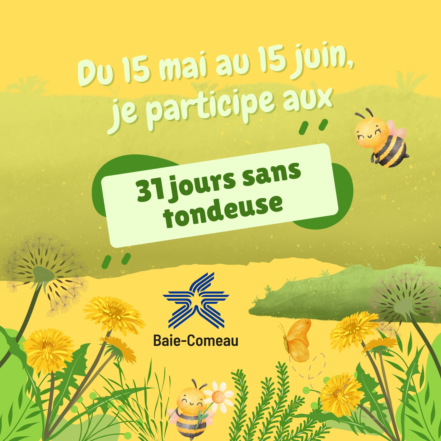 Participez aux 31 jours sans tondeuse