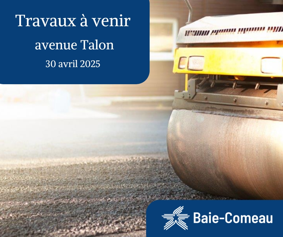 Travaux à venir – avenue Talon