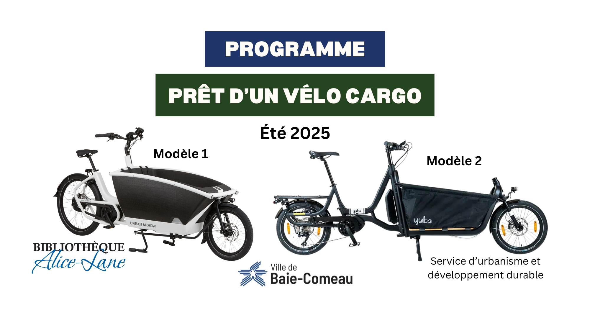 Prêt vélos cargos – Été 2025