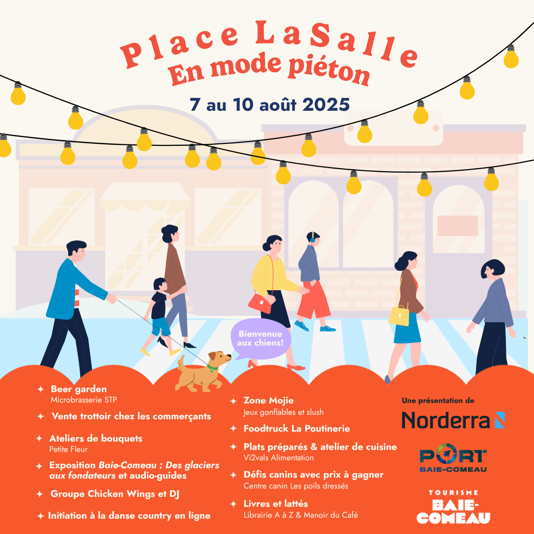 Baie-Comeau piétonnise place La Salle pour dynamiser son centre-ville du 7 au 10 août