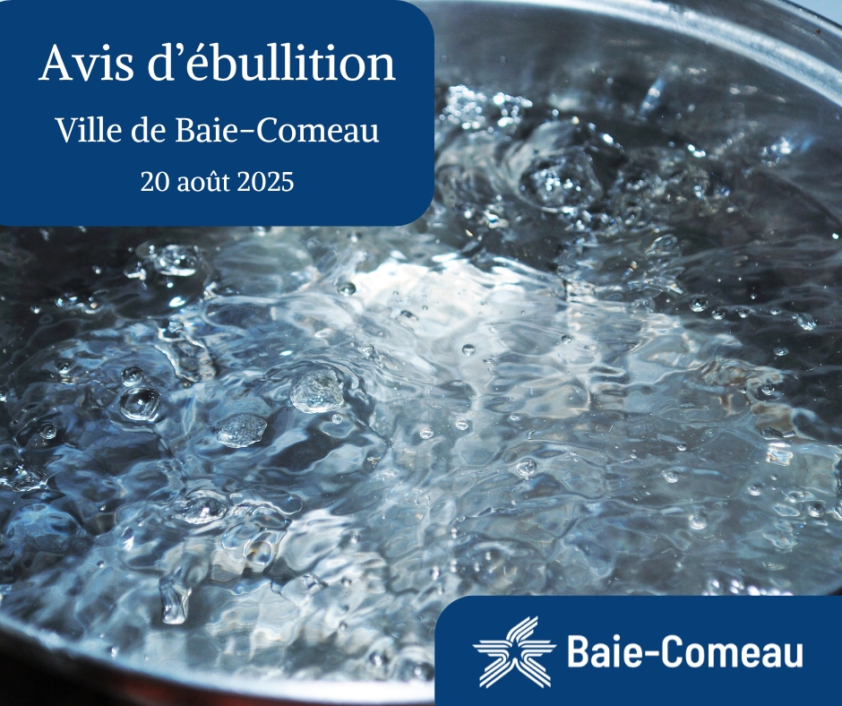Avis de l’interruption de l’eau potable